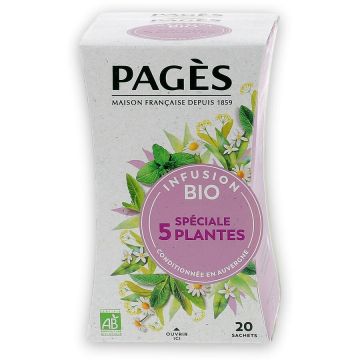 Ceai BIO stare de bine din 5 plante speciale Pages 20 plicuri