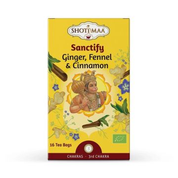 Ceai chakras - sanctify - ghimbir, fenicul si scortisoara bio 16dz x 2g 32g Shotimaa