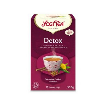 Ceai detoxifiant, bio, 17 pliculete, 30,6g, Yogi Tea