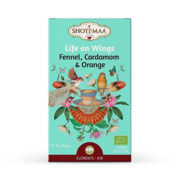 Ceai elements - life on wings - fenicul, cardamom si portocala bio 16dz x 2g 32g Shotimaa