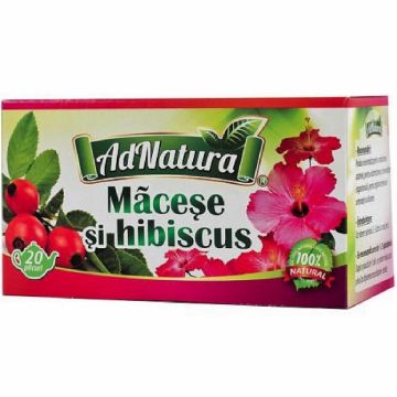 Ceai macese hibiscus 20dz - ADNATURA