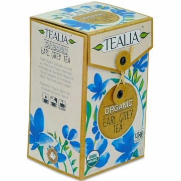Ceai negru earl grey organic piramide 20dz - TEALIA