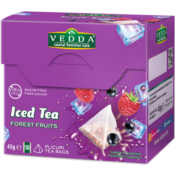 Ceai rece cu fructe padure piramide 10x4,5g - VEDDA