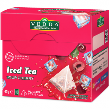 Ceai rece cu visine piramide 10x4,5g - VEDDA