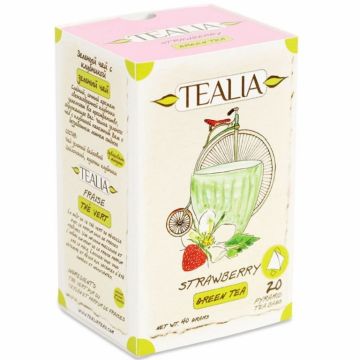 Ceai verde capsuni piramide 20dz - TEALIA Ceai verde capsuni piramide 20dz - TEALIA