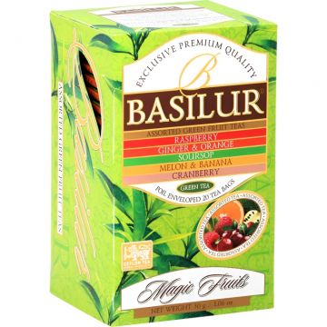 Ceai verde ceylon Magic Fruits asortat 5sort 1,5x25dz - BASILUR