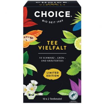 Selectie de ceai Tea Diversity - 10 feluri de ceai bio x 2 pliculete / 38.0g Choice®