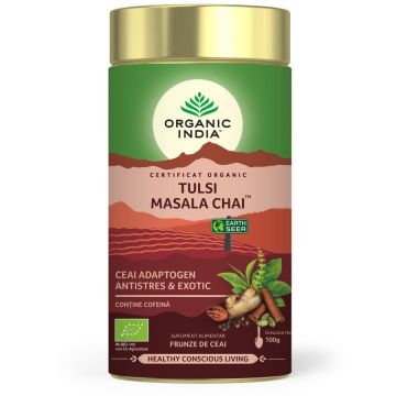 Tulsi (Busuioc Sfant) Masala Chai | Relaxant & Regenerant, 100g BIO