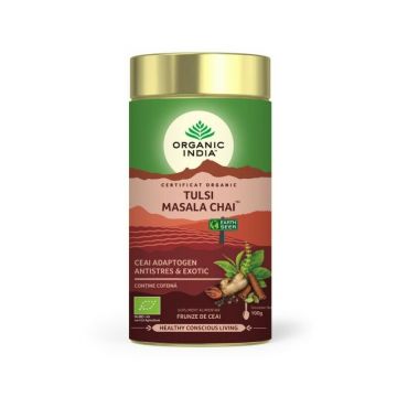 Tulsi (Busuioc Sfant) Masala Chai - Relaxant & Regenerant, 100g