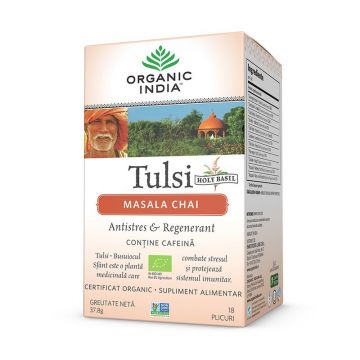 Tulsi (Busuioc Sfant) Masala Chai | Relaxant & Regenerant, plicuri