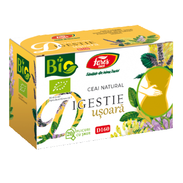 Ceai bio Digestie Usoara, 20 plicuri, Fares