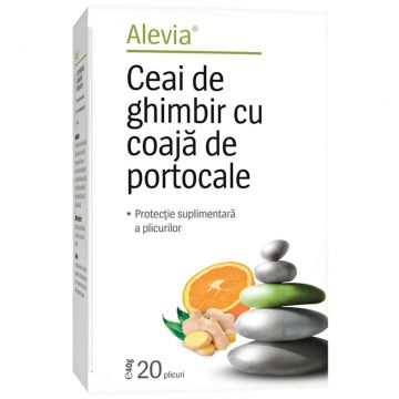 Ceai cu ghimbir coaja portocale 20dz - ALEVIA