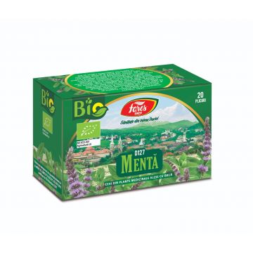 Ceai de menta bio D127, 20 plicuri, Fares