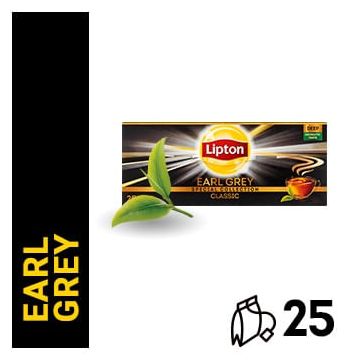 Ceai Lipton negru Earl Grey 25 plicuri