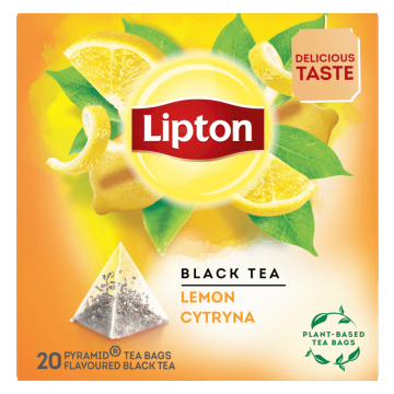 Ceai negru aromat cu lamaie Lipton
