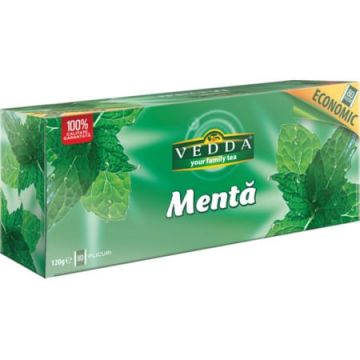 Ceai Vedda menta 80plicuri x 1.5g pachet economic