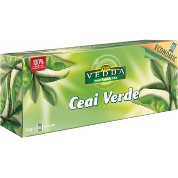 Ceai Vedda verde 80plicuri x 1.5g pachet economic