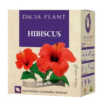 DACIA PLANT Ceai hibiscus, 50 g DACIA PLANT Ceai hibiscus, 50 g