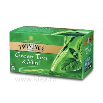 Twinings Green Mint ceai verde cu menta 25 plicuri