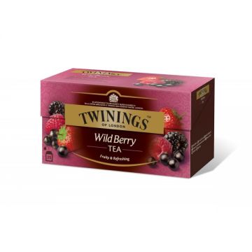 Twinings Wild Berry ceai negru cu fructe de padure 25 pliculete