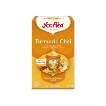 Yogi Tea Ceai din curcuma/turmeric, 17 plicuri